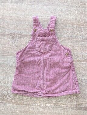 Next Baby Pink Corduroy Overall Dress
